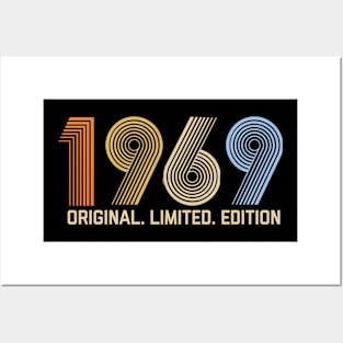 Vintage 1969 Birthday Retro 1969 For Men Women born in 1969 Posters and Art